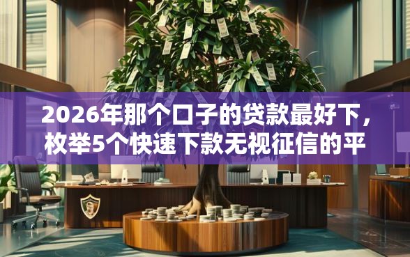2026年那个口子的贷款最好下，枚举5个快速下款无视征信的平台