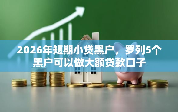2026年短期小贷黑户,罗列5个黑户可以做大额贷款口子 2026年短期小贷黑户,罗列5个黑户可以做大额贷款口子