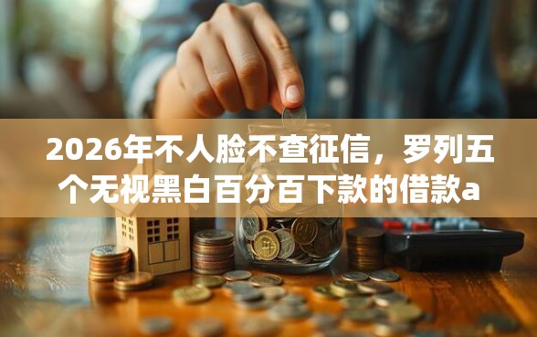 2026年不人脸不查征信，罗列五个无视黑白百分百下款的借款app