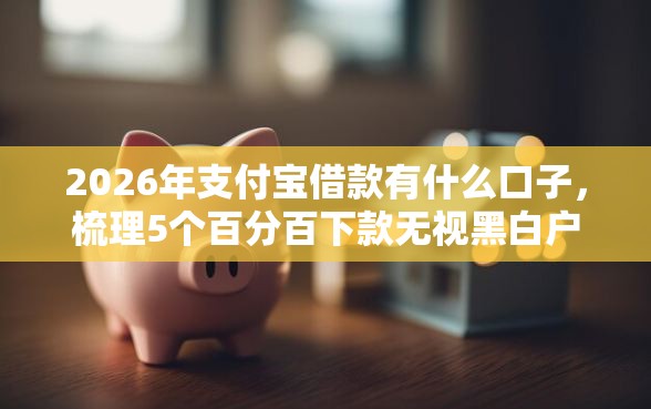 2026年支付宝借款有什么口子，梳理5个百分百下款无视黑白户网贷软件