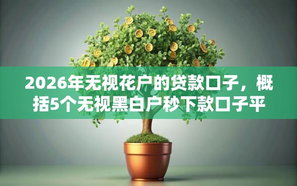 2026年无视花户的贷款口子，概括5个无视黑白户秒下款口子平台