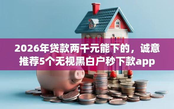 2026年贷款两千元能下的，诚意推荐5个无视黑白户秒下款app