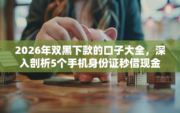 2026年双黑下款的口子大全，深入剖析5个手机身份证秒借现金的口子