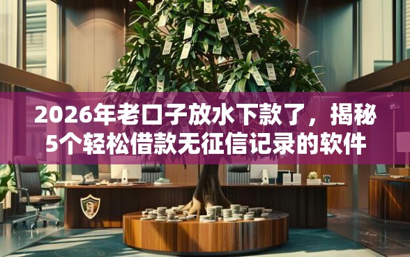2026年老口子放水下款了，揭秘5个轻松借款无征信记录的软件