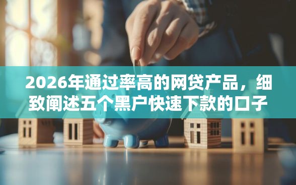 2026年通过率高的网贷产品，细致阐述五个黑户快速下款的口子