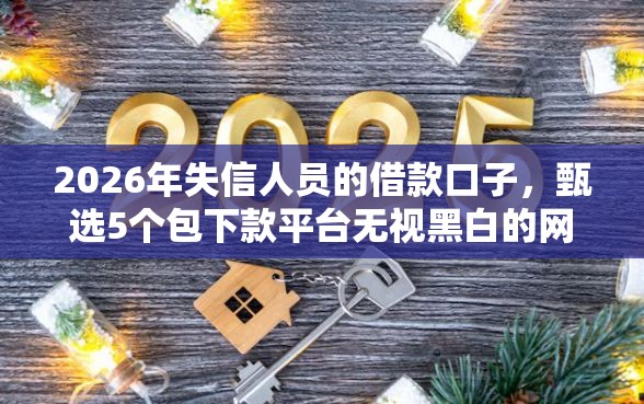 2026年失信人员的借款口子，甄选5个包下款平台无视黑白的网贷