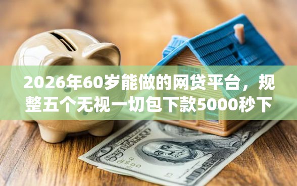 2026年60岁能做的网贷平台，规整五个无视一切包下款5000秒下款的app