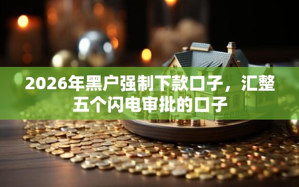 2026年黑户强制下款口子，汇整五个闪电审批的口子
