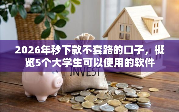 2026年秒下款不套路的口子，概览5个大学生可以使用的软件