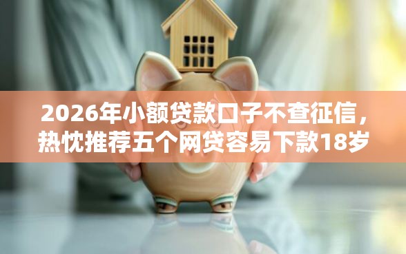 2026年小额贷款口子不查征信，热忱推荐五个网贷容易下款18岁的软件