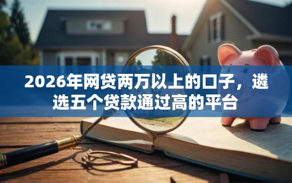 2026年网贷两万以上的口子，遴选五个贷款通过高的平台
