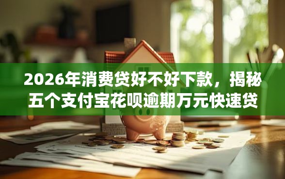 2026年消费贷好不好下款，揭秘五个支付宝花呗逾期万元快速贷款app