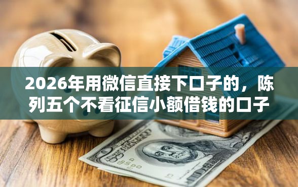 2026年用微信直接下口子的，陈列五个不看征信小额借钱的口子