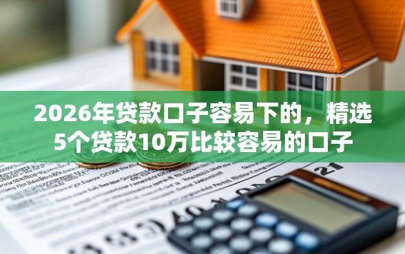 2026年贷款口子容易下的，精选5个贷款10万比较容易的口子