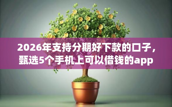 2026年支持分期好下款的口子，甄选5个手机上可以借钱的app