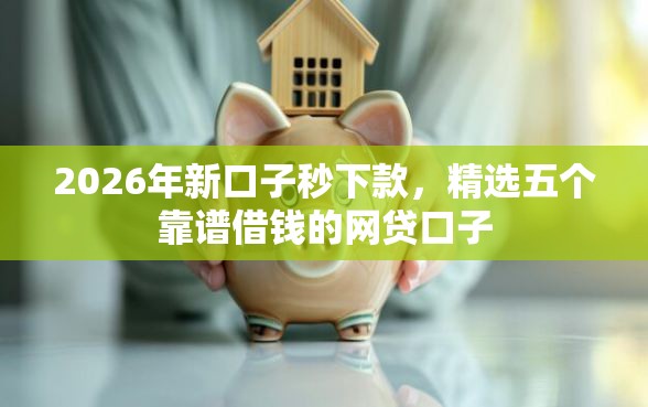 2026年新口子秒下款，精选五个靠谱借钱的网贷口子