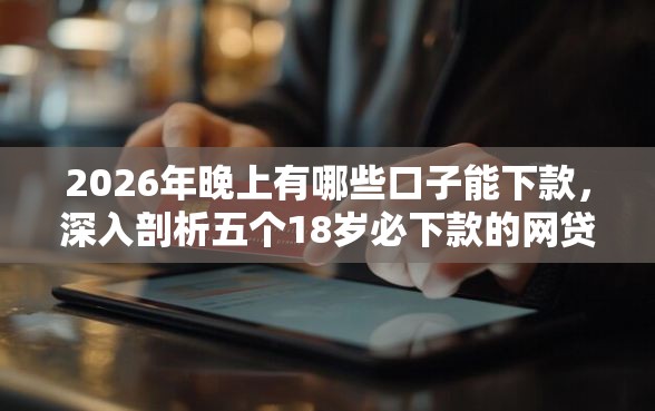 2026年晚上有哪些口子能下款，深入剖析五个18岁必下款的网贷软件