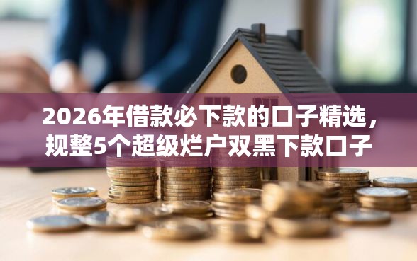 2026年借款必下款的口子精选，规整5个超级烂户双黑下款口子
