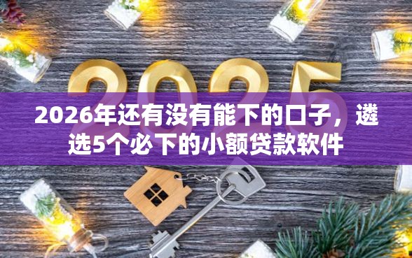 2026年还有没有能下的口子，遴选5个必下的小额贷款软件