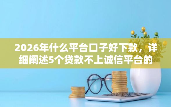 2026年什么平台口子好下款，详细阐述5个贷款不上诚信平台的平台