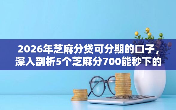 2026年芝麻分贷可分期的口子，深入剖析5个芝麻分700能秒下的口子