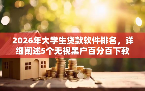 2026年大学生贷款软件排名，详细阐述5个无视黑户百分百下款口子