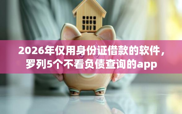 2026年仅用身份证借款的软件，罗列5个不看负债查询的app
