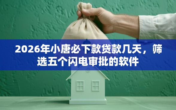 2026年小唐必下款贷款几天，筛选五个闪电审批的软件