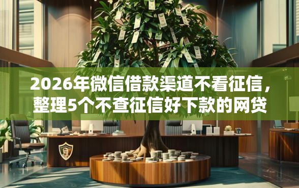2026年微信借款渠道不看征信，整理5个不查征信好下款的网贷软件