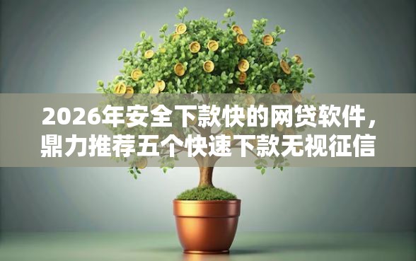 2026年安全下款快的网贷软件，鼎力推荐五个快速下款无视征信的软件