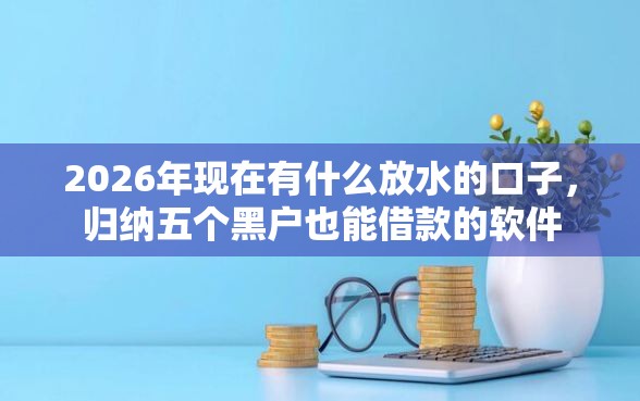 2026年现在有什么放水的口子，归纳五个黑户也能借款的软件