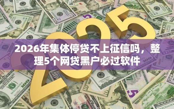 2026年集体停贷不上征信吗，整理5个网贷黑户必过软件