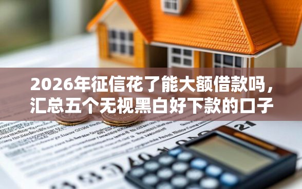 2026年征信花了能大额借款吗，汇总五个无视黑白好下款的口子