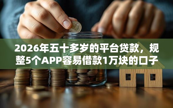 2026年五十多岁的平台贷款，规整5个APP容易借款1万块的口子