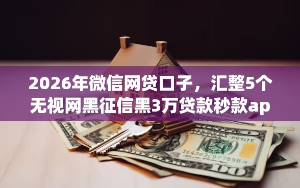 2026年微信网贷口子，汇整5个无视网黑征信黑3万贷款秒款app名单
