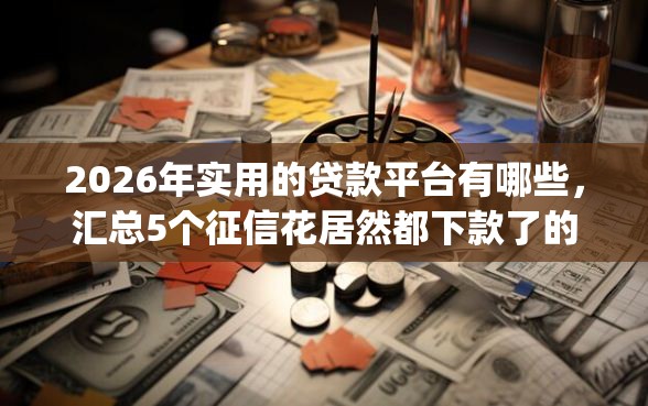 2026年实用的贷款平台有哪些，汇总5个征信花居然都下款了的app