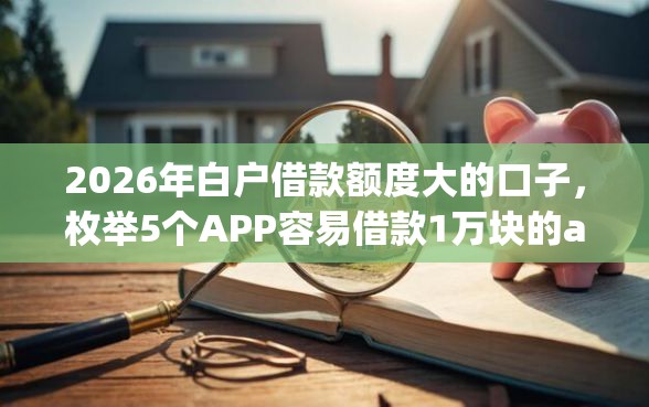 2026年白户借款额度大的口子，枚举5个APP容易借款1万块的app