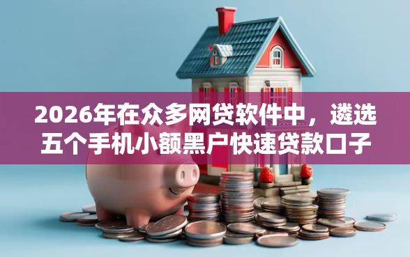 2026年在众多网贷软件中，遴选五个手机小额黑户快速贷款口子