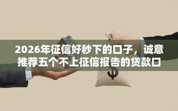 2026年征信好秒下的口子，诚意推荐五个不上征信报告的贷款口子