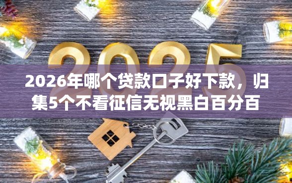 2026年哪个贷款口子好下款，归集5个不看征信无视黑白百分百下款网贷app