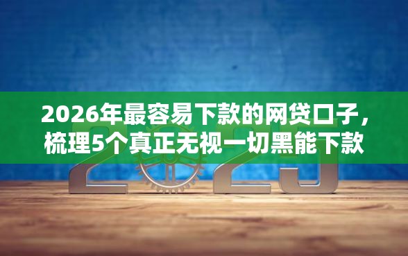 2026年最容易下款的网贷口子，梳理5个真正无视一切黑能下款口子