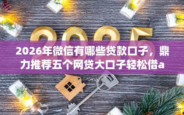2026年微信有哪些贷款口子，鼎力推荐五个网贷大口子轻松借app