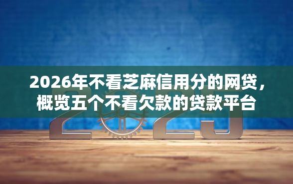 2026年不看芝麻信用分的网贷，概览五个不看欠款的贷款平台