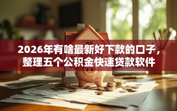 2026年有啥最新好下款的口子，整理五个公积金快速贷款软件