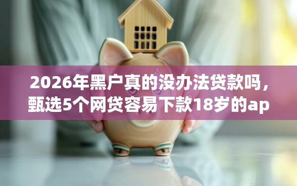 2026年黑户真的没办法贷款吗，甄选5个网贷容易下款18岁的app