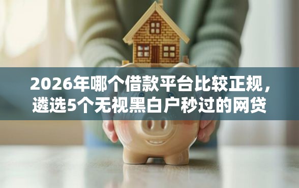 2026年哪个借款平台比较正规，遴选5个无视黑白户秒过的网贷