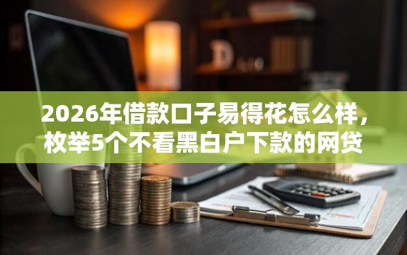 2026年借款口子易得花怎么样，枚举5个不看黑白户下款的网贷