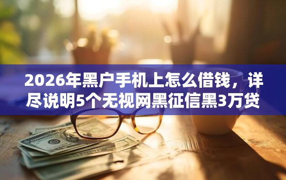 2026年黑户手机上怎么借钱，详尽说明5个无视网黑征信黑3万贷款