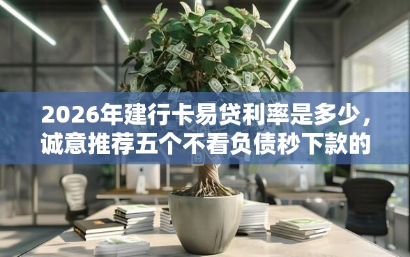 2026年建行卡易贷利率是多少，诚意推荐五个不看负债秒下款的网贷平台