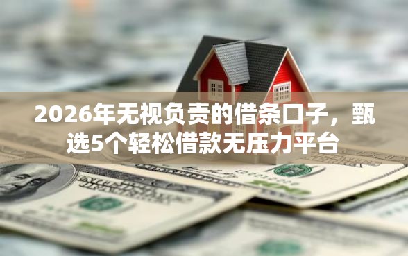 2026年无视负责的借条口子，甄选5个轻松借款无压力平台